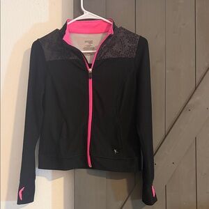 Danskin Now Black Jacket with Pink Accents